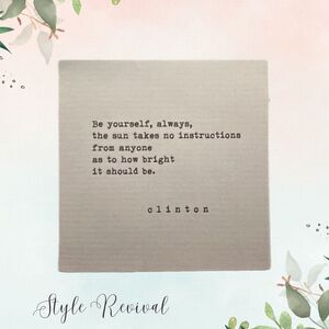 🎉 10/$10 Stickers - Inspiring Celebrity Quote Waterproof Decals - Clinton